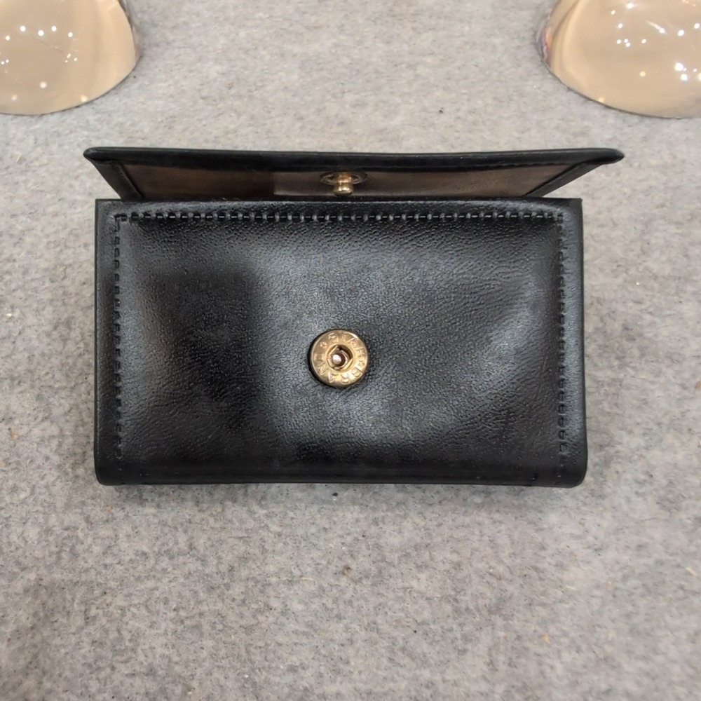 Vintage Mens Wallet and Key Case Gift Set Black Tan Houndstooth Box VG+ - Picture 6 of 6